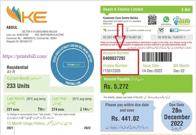 KE Bill Check Duplicate (KElectric) Bill Online Download