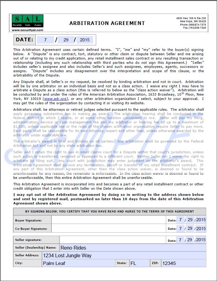 Sample EForms