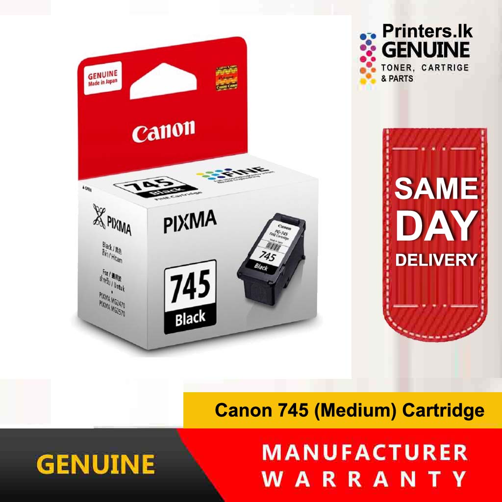 Canon PG 745 Black Ink Cartridge Genuine Printers.lk