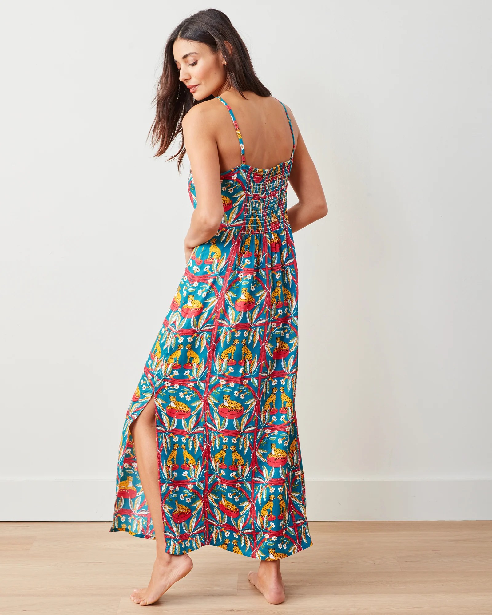 Royal Cheetah Women's Satin Chic To Sleep Nightie Ruby Jade