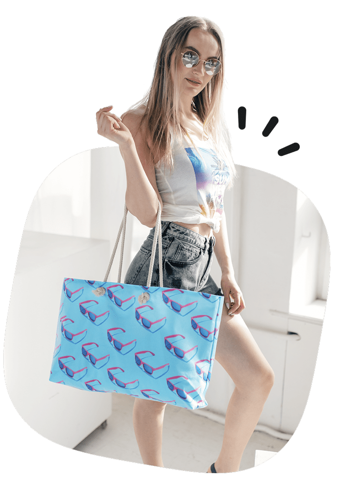 custom beach bags no minimum Like A Charm Vlog Art Gallery