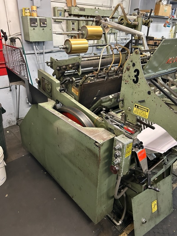 Kluge 14 x 22 EHD foil atMPWR Hicks Brothers Printing Equipment