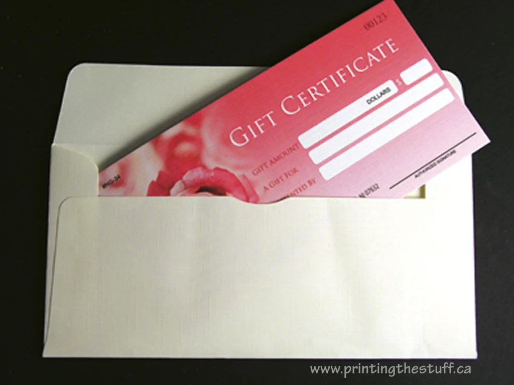 Numbering Gift Certificates Toronto PrintingTheStuff Canada