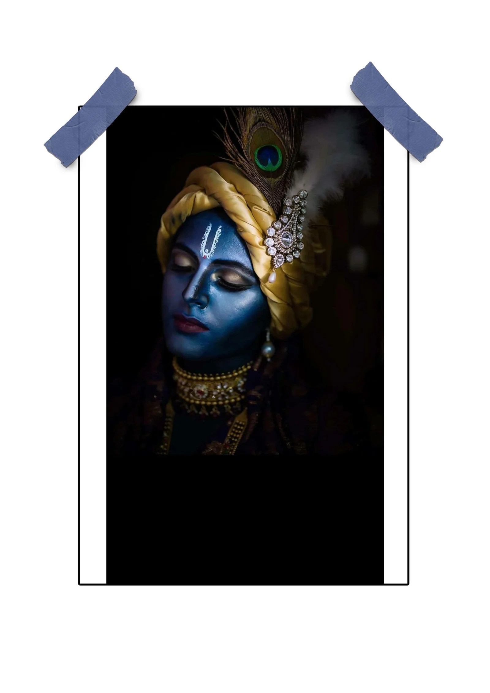 Shree Krishna Poster Spiritual Wall Art PrintItNice