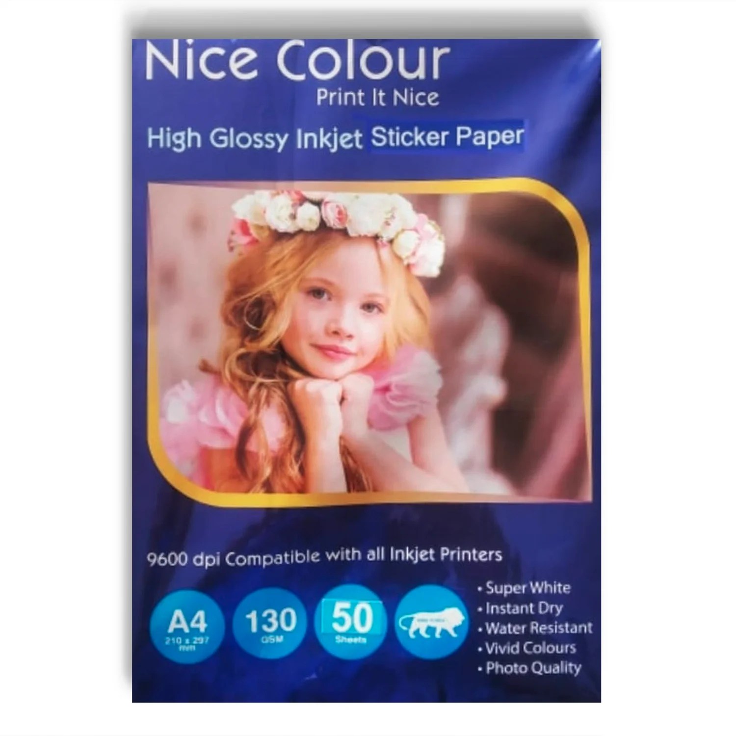 HighQuality A4 High Glossy Sticker Paper 130gsm 50 Sheets