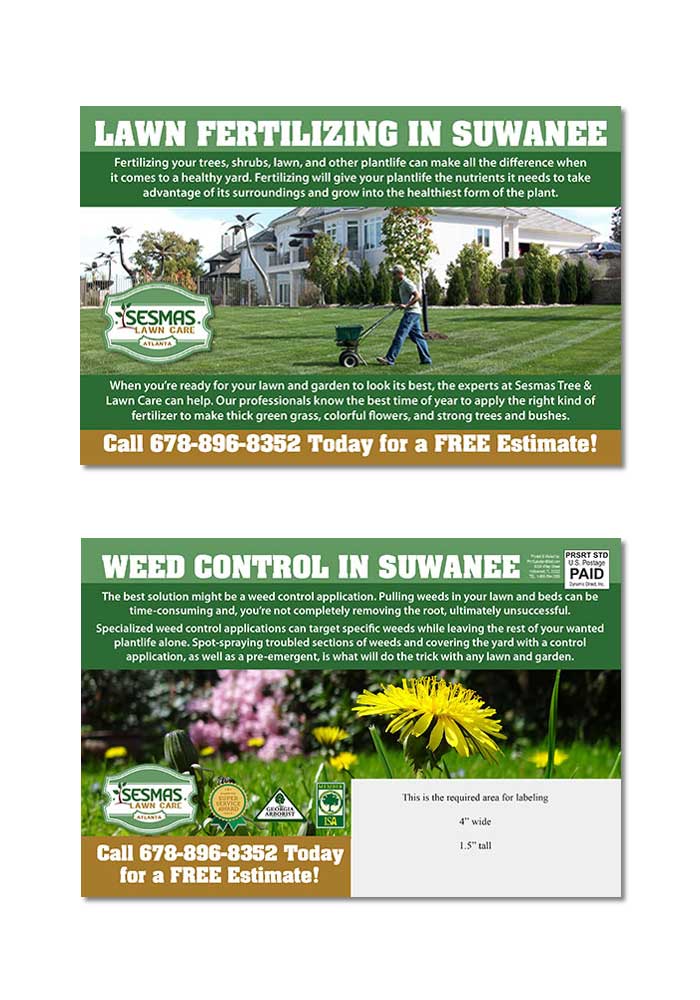 Lawn Spraying Postcard Samples