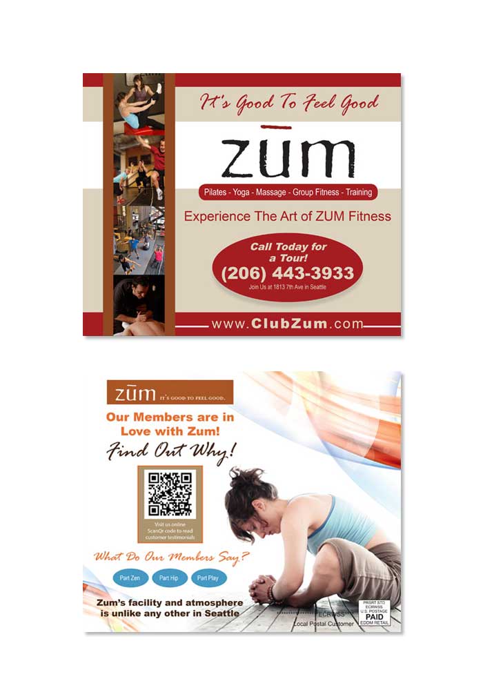 Yoga Postcard Samples for Direct Mail