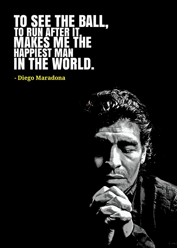 Diego Maradona Famous Quotes Wall Sticker Diego Maradona El Pelusa