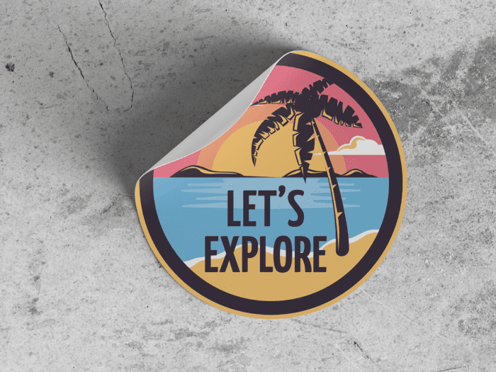 Custom Round and Square Vinyl Stickers Print Mor