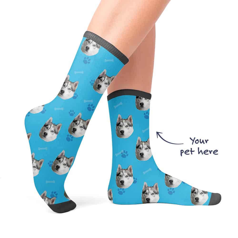 Socks With Dog Printed On Them