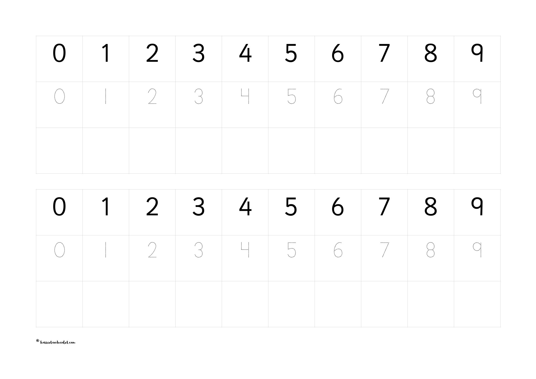 Number Digit Practise 09 Printable Teaching Resources Print Play Learn