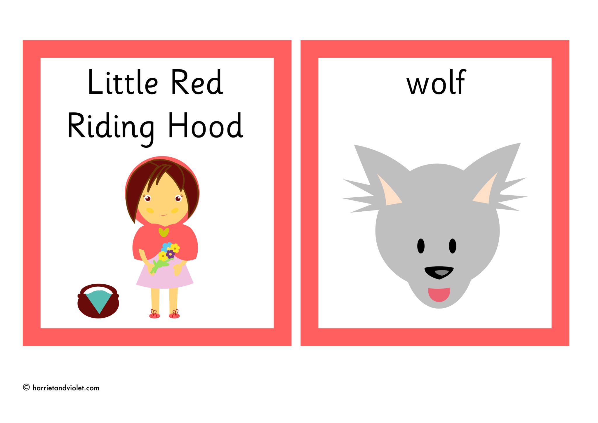 Little Red Riding Hood Flashcards - Printable Teaching Resources