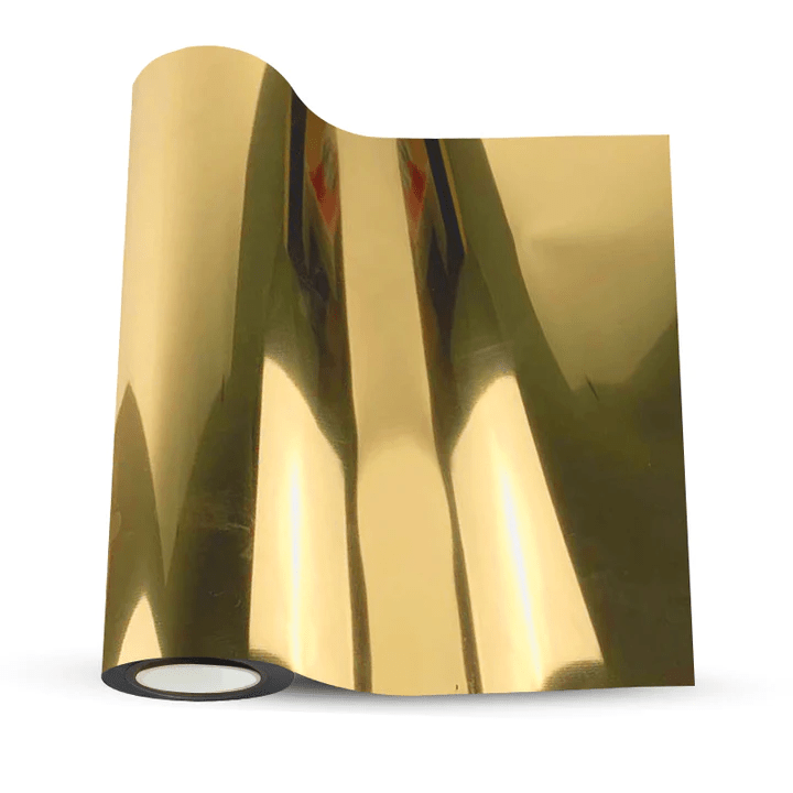 Metallic Heat Transfer Vinyl Gold Print Right
