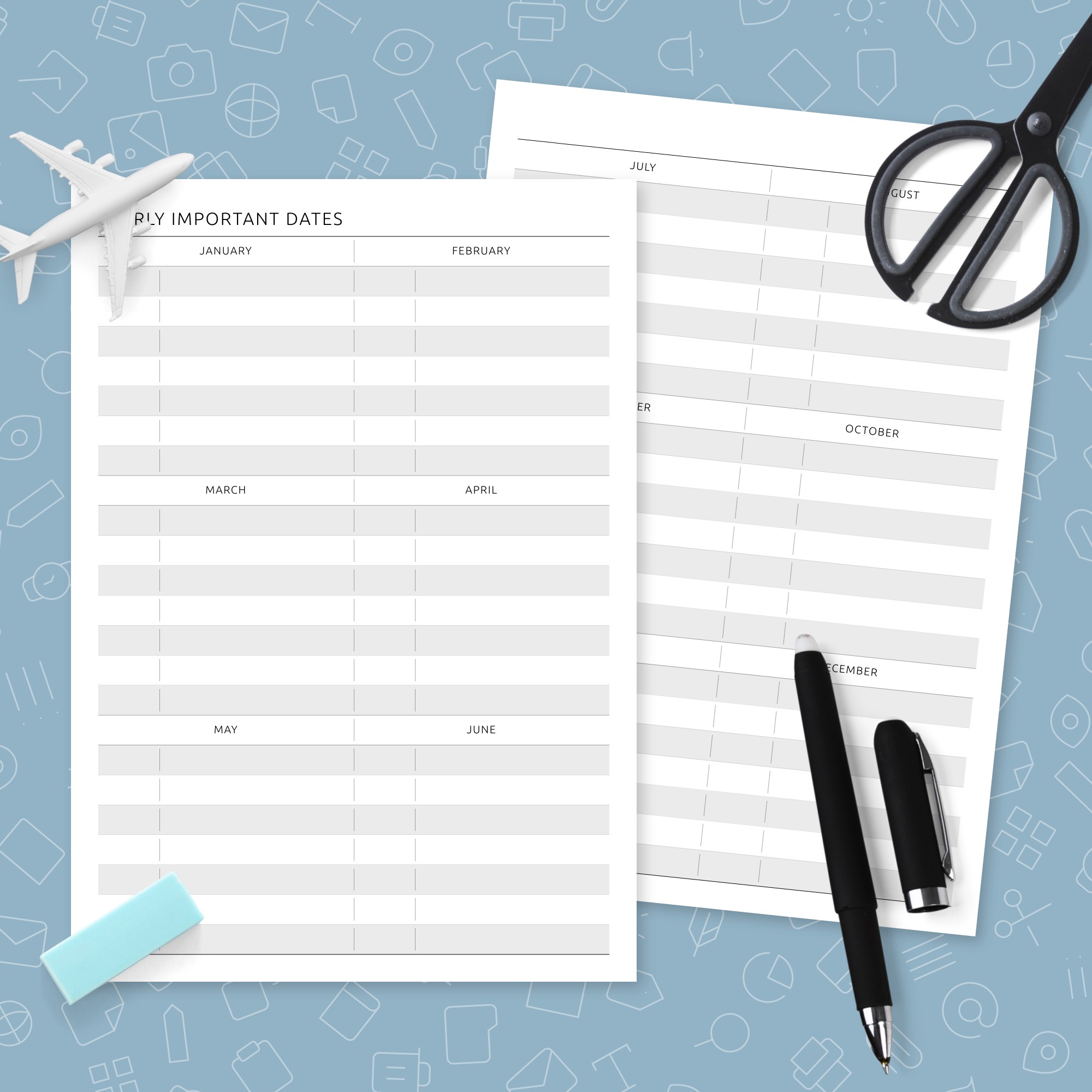 This Year Important Dates Template Template Printable PDF