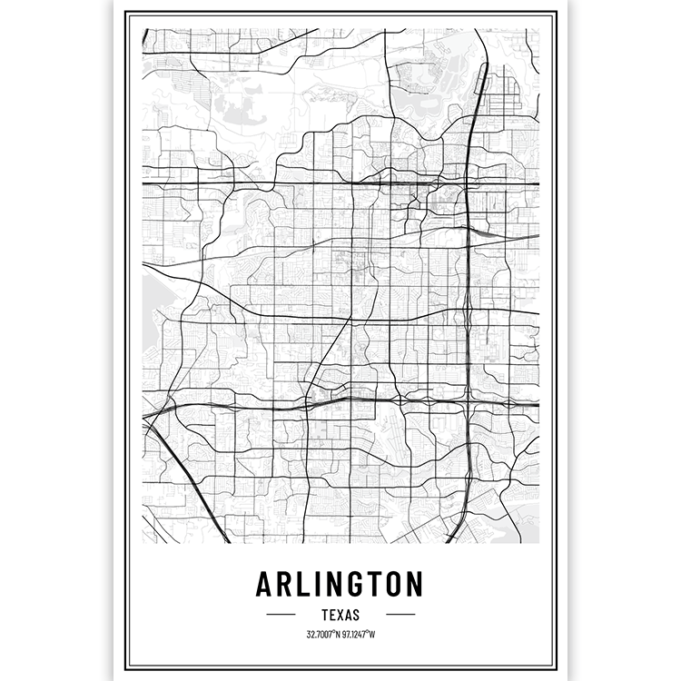 Arlington Texas USA City Map