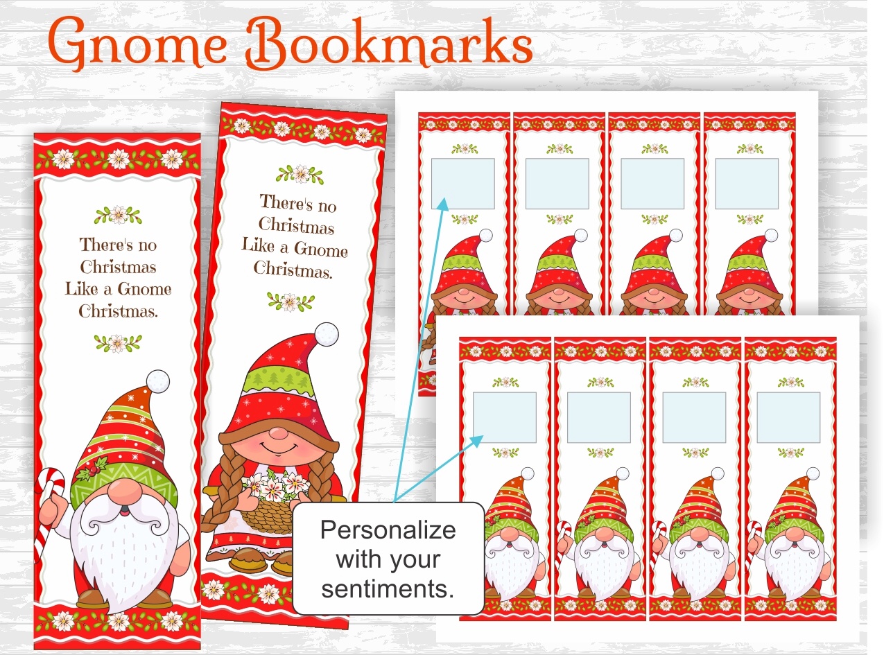 Gnome Bookmarks Printables