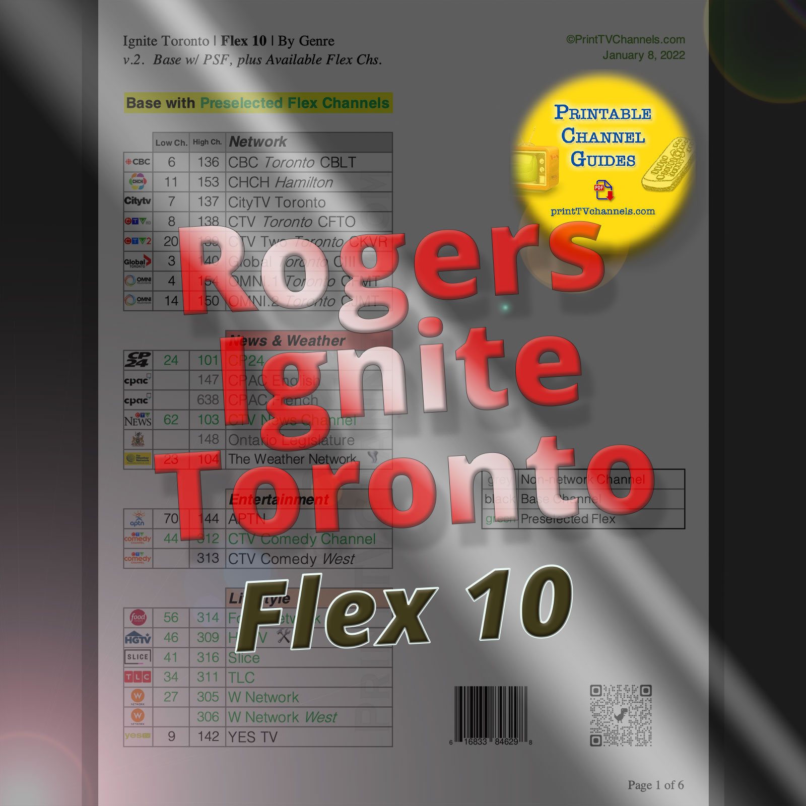 Rogers Ignite FLEX 10 Channel Guide Toronto Free PDF Download