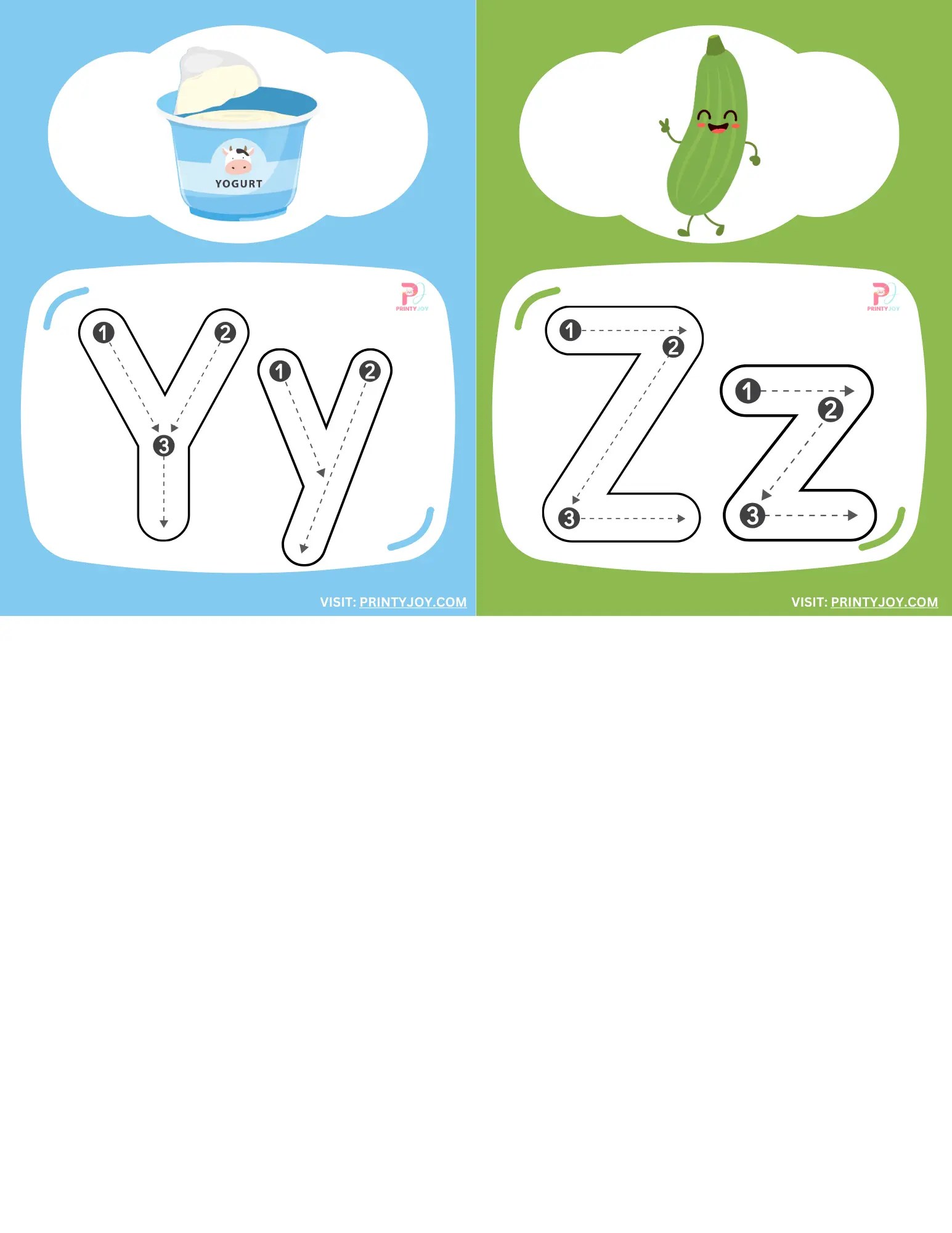 Alphabet Tracing Cards Free Printable