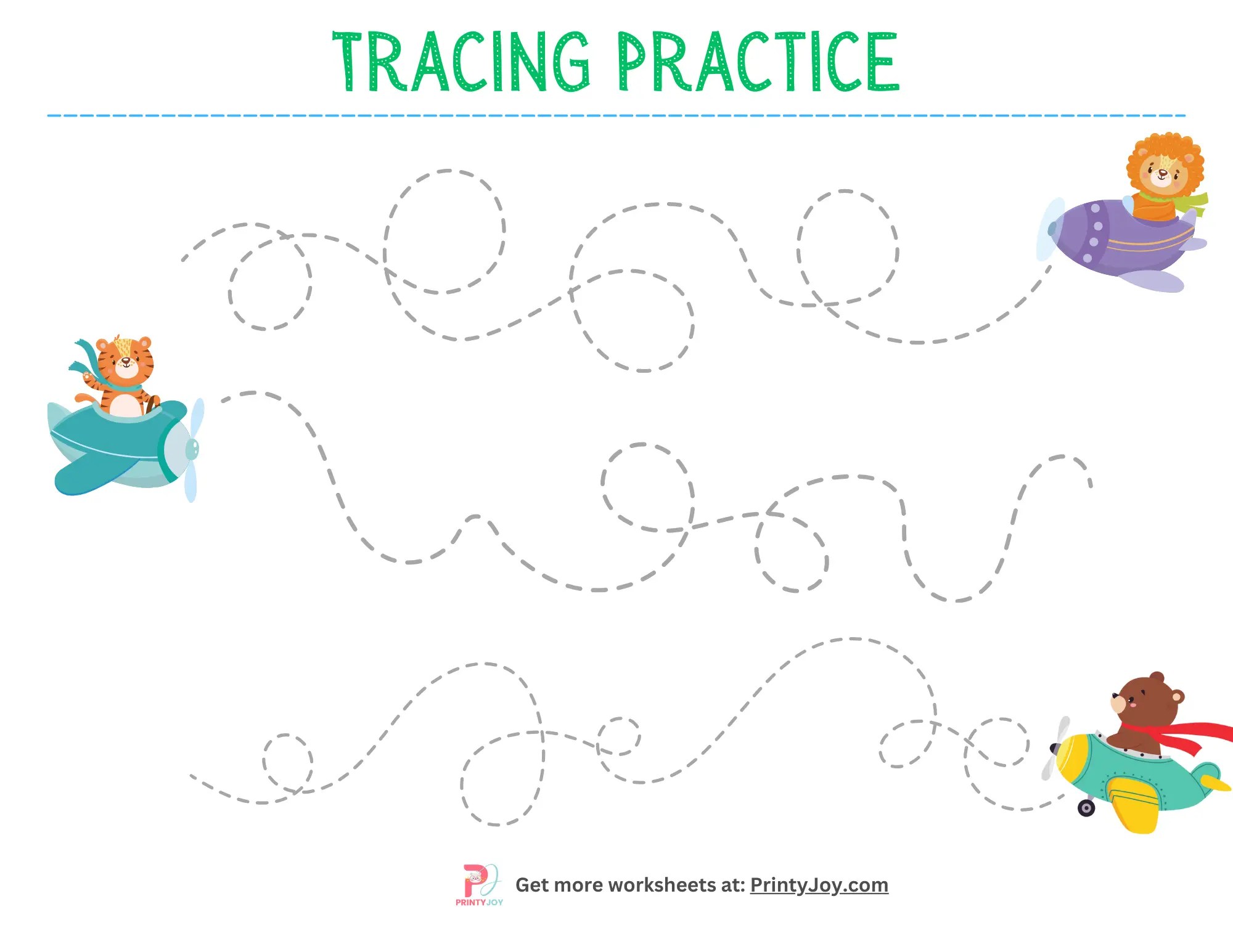 Free Printable Tracing Practice Worksheets
