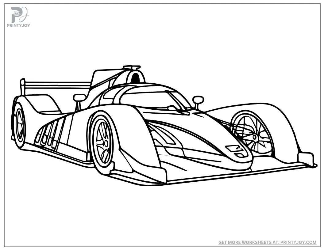 Race Car Coloring Pages Free Printable