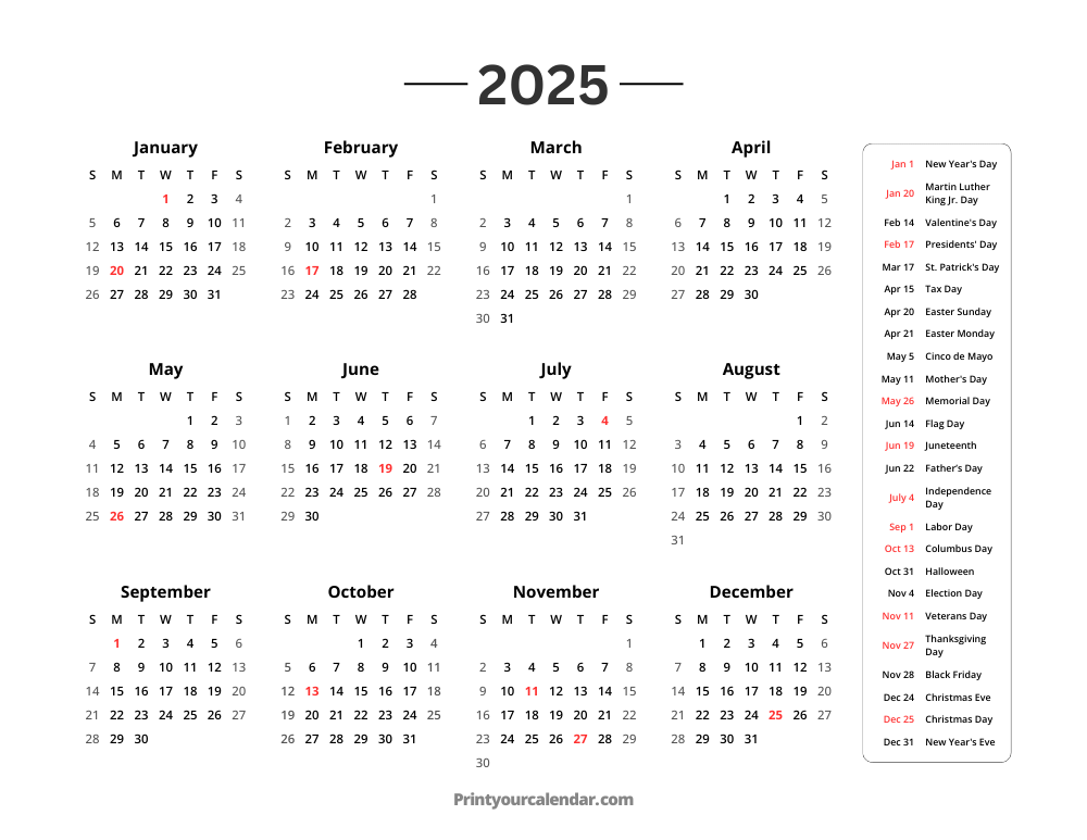 Holidays 2025 Federalist American Calendar Holidays 2025 Grace Emily
