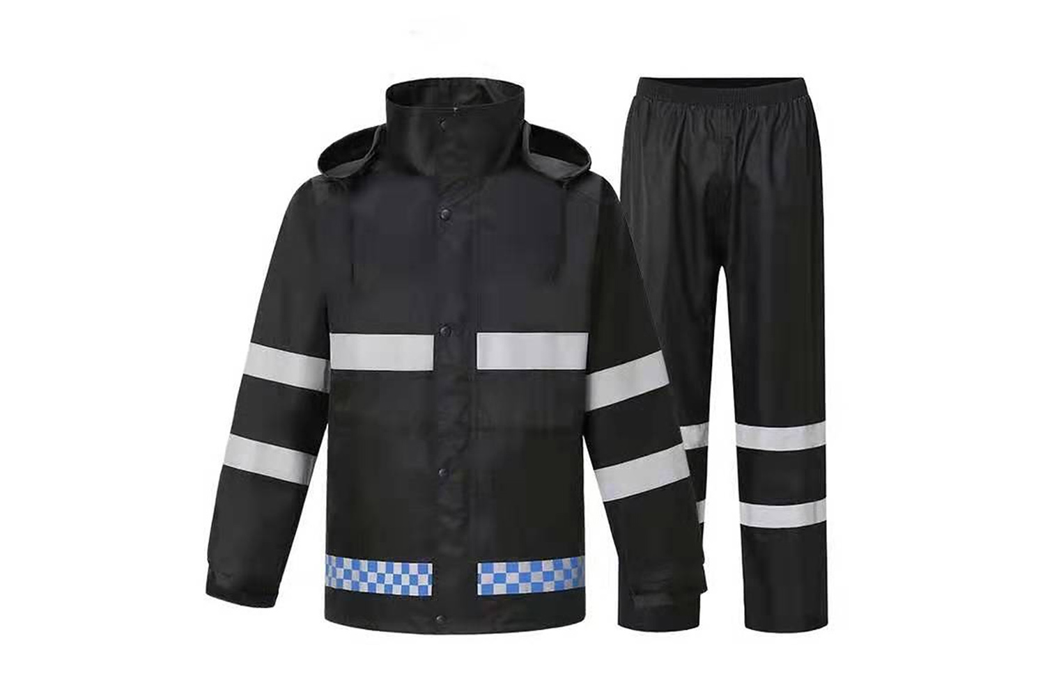 Reflective Raincoat Highlighted Safety Model ZX201