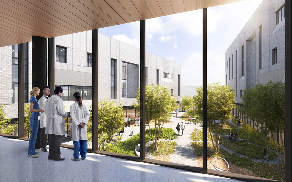 Perkins and Will reveals interior renderings for UTHealth Continuum of
