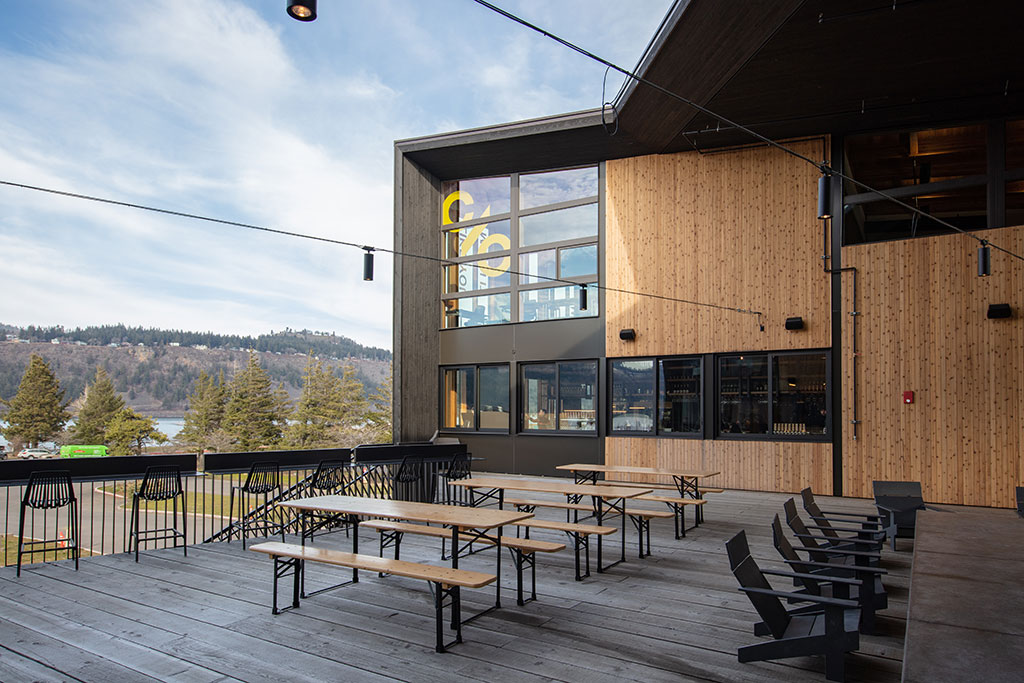 Outpost, Hood River, Oregon, a dynamic mixeduse building serves as