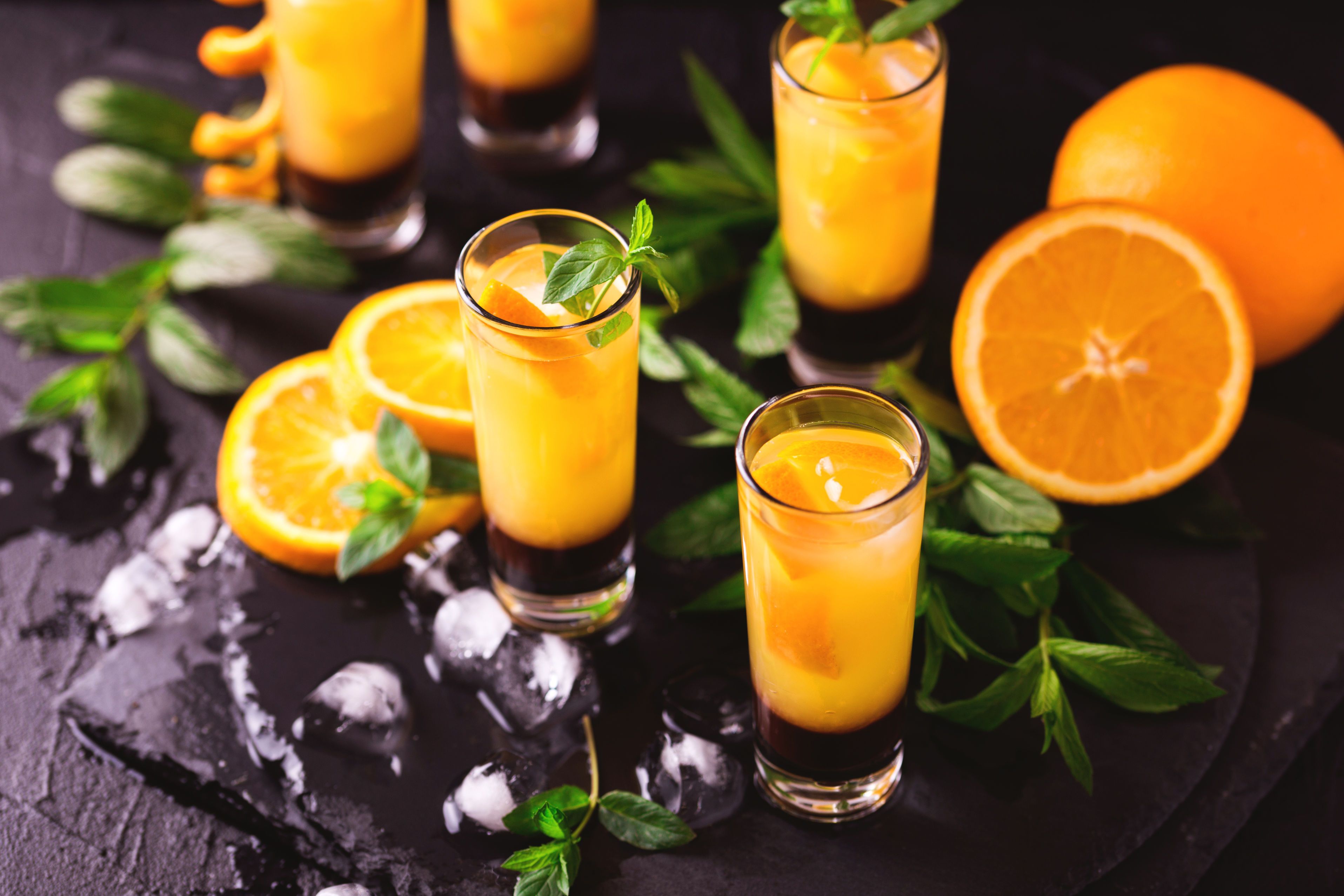 Pristine Premium Vodka and Orange Screwdriver and Red Rooster