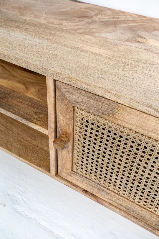 PRITI Rattan 2 Doors TV Console Priti International Limited