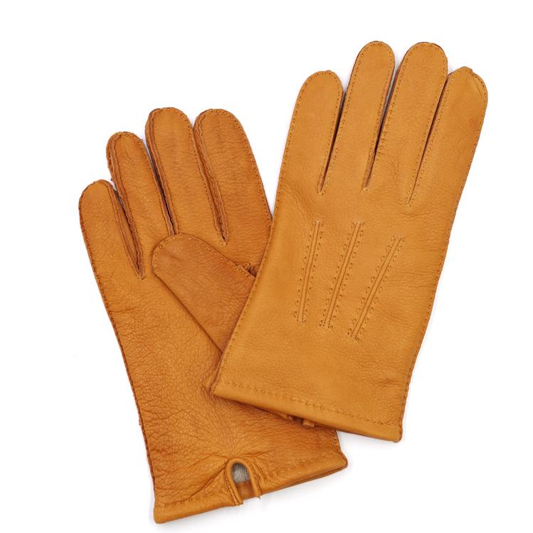 Harry Deerskin Leather Gloves Cognac Pritzy