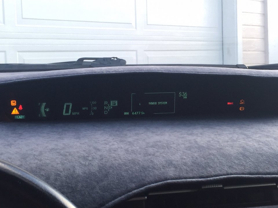 Check hybrid system light came on PriusChat