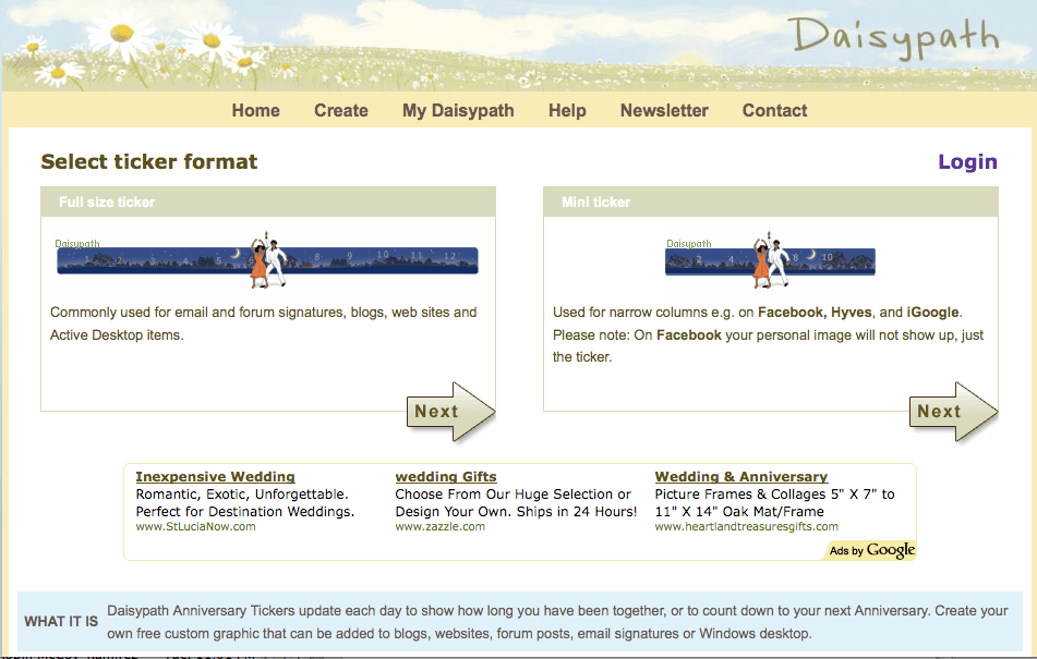 Daisypath Wedding and Anniversary Ticker