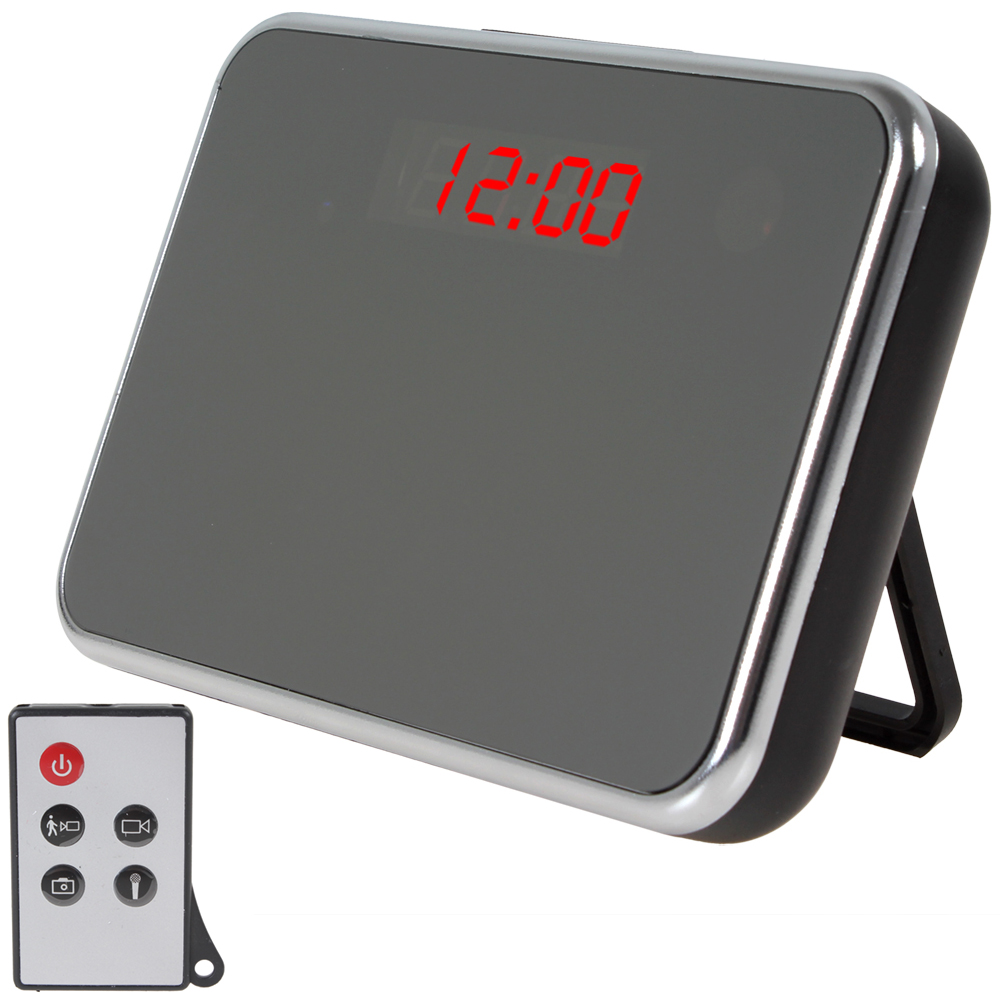 Travel Spy Cam Alarm Clock And Motion Detection with Remote Control