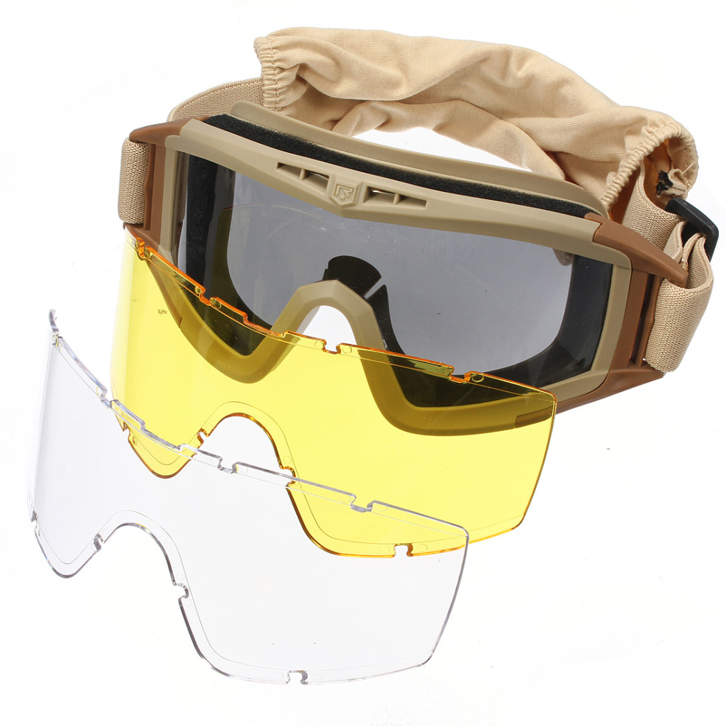 EXPLOSIONPROOF SWAT GOGGLE GLASSES EYE PROTECTION MASKS + 3 LENSES