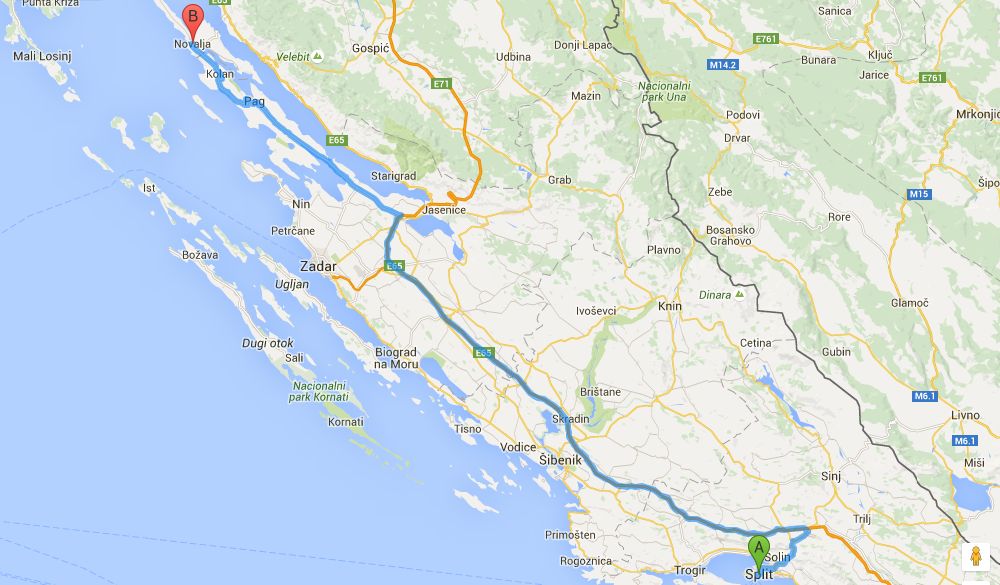 Pain Points Transfer Split to Novalja Private Tours Croatia Private Driver