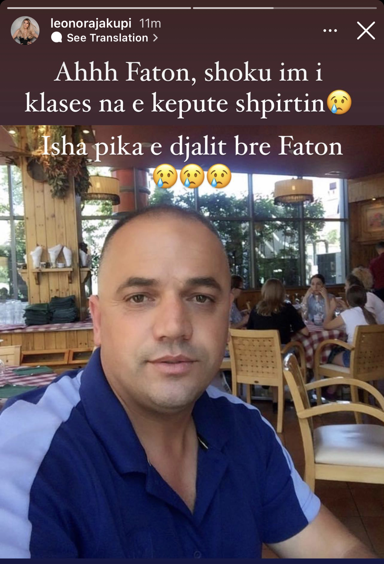 Leonora Jakupi humb një person të dashur (FOTO) Privé Faqja Zyrtare