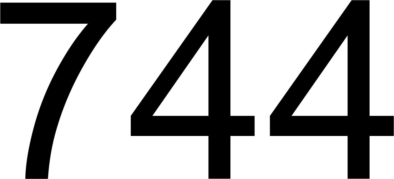 744 — семьсот сорок четыре. натуральное четное число. в ряду