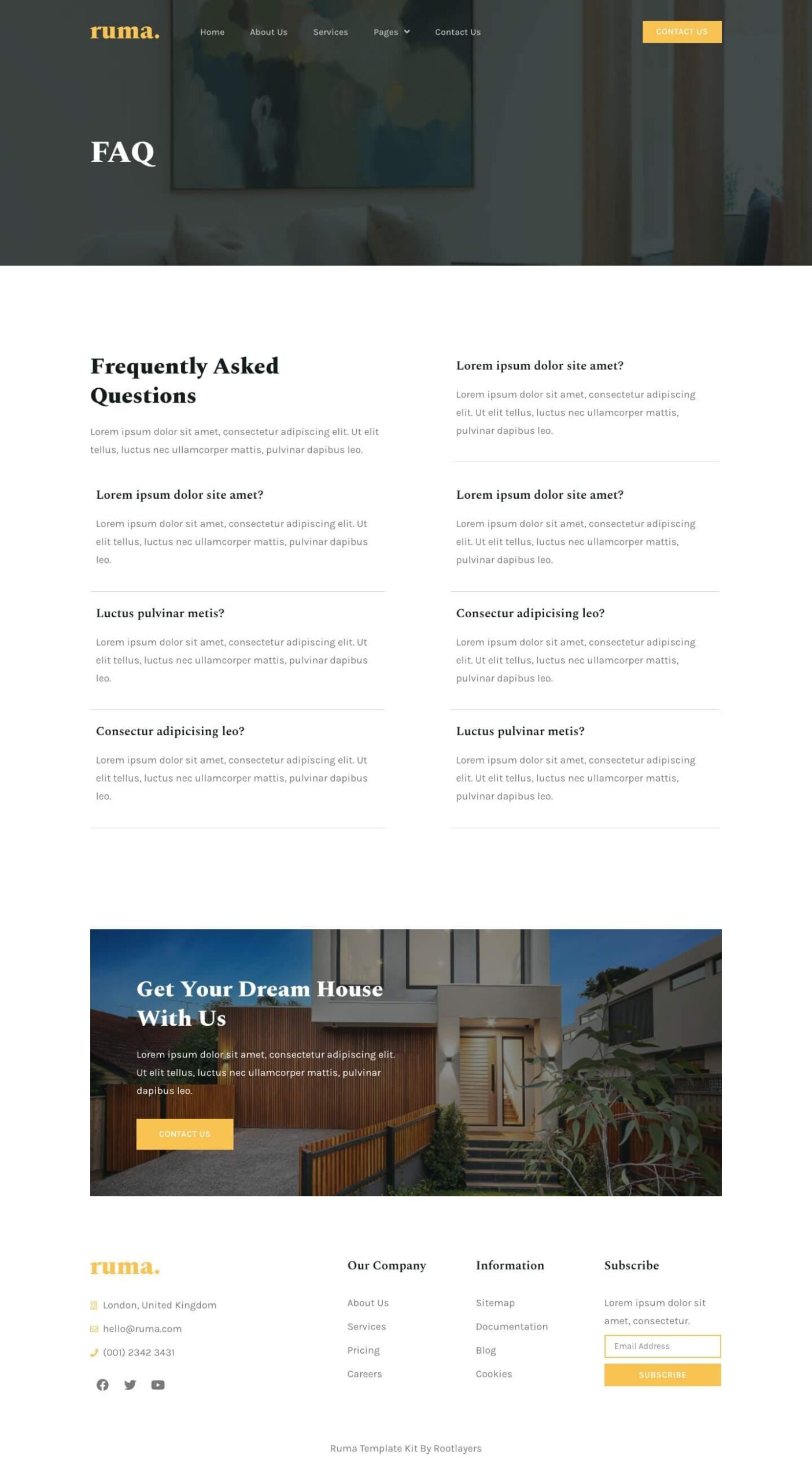 Download Ruma Real Estate Elementor Template Kit