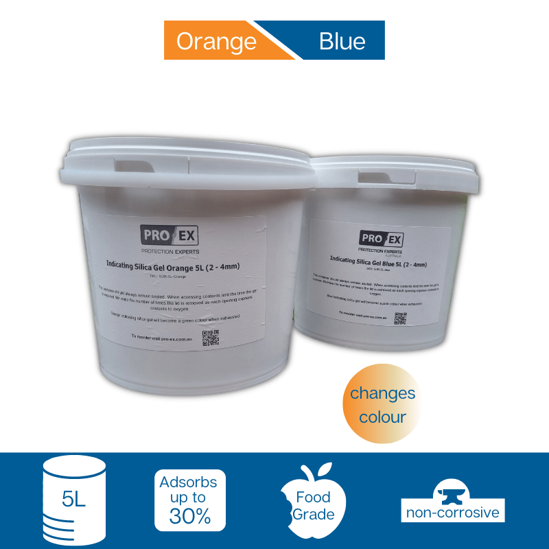 5L Indicating Silica Gel Loose Beads Protection Experts Australia