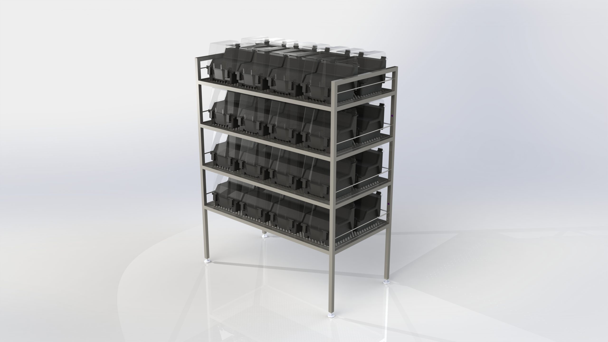 WIP, Wafer, FOSB, FOUP, & Lot Box Racks Cleanroom Storage Pro Fab