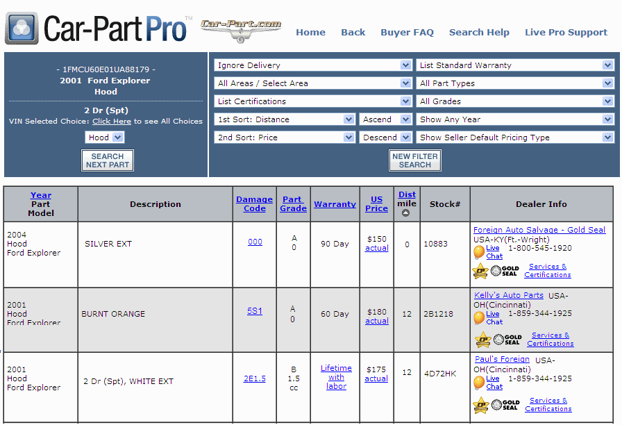 CarPart Pro SmartVin