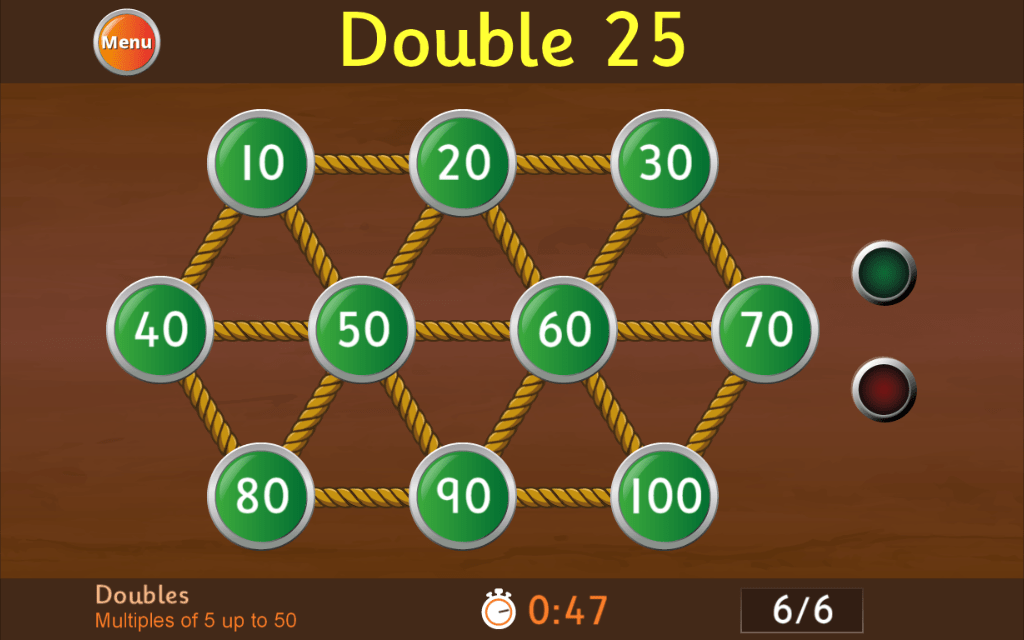 Hit the Button Math Game Free App for Kids