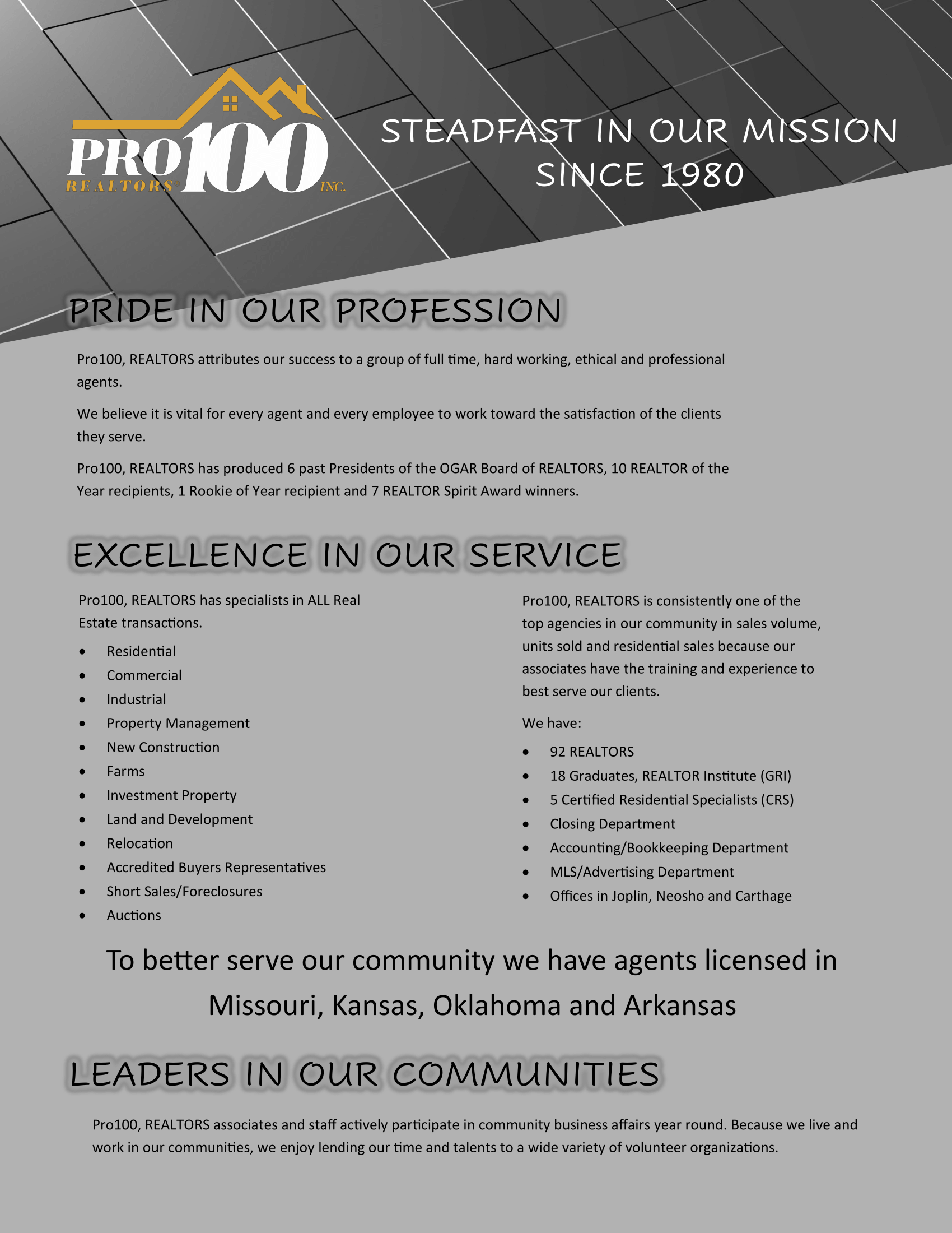 Careers Best Real Estate Agency Realtors Pro 100 Joplin MO