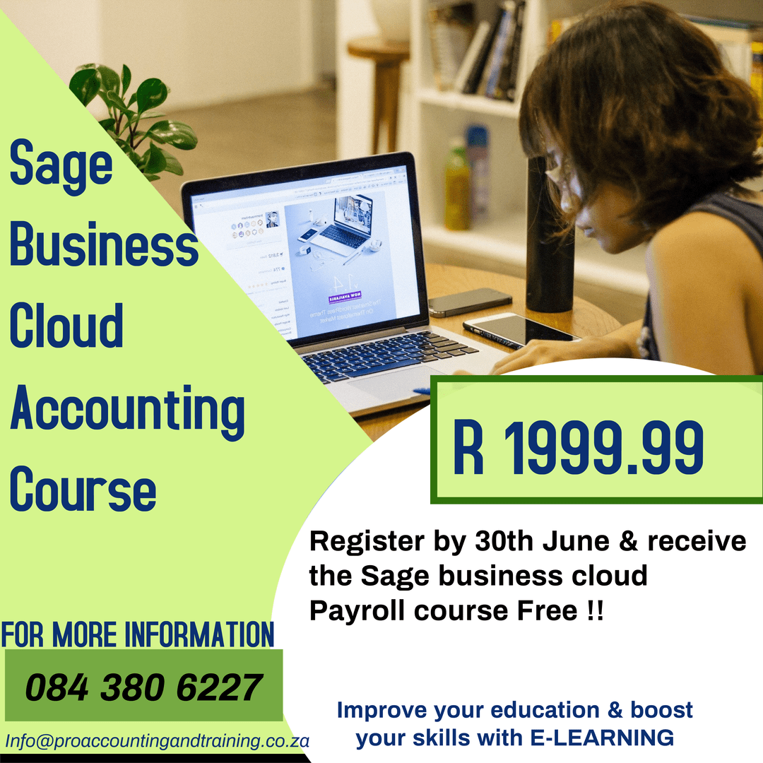 Sage Business Cloud Accounting Course R1999.99 Pro Accounting and Training