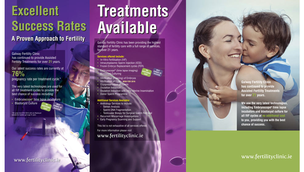 Galway Fertility Clinic Proactive Design & Marketing site, PR, Social