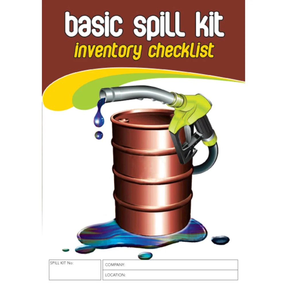 Spill Kit Inventory Checklist Logbook