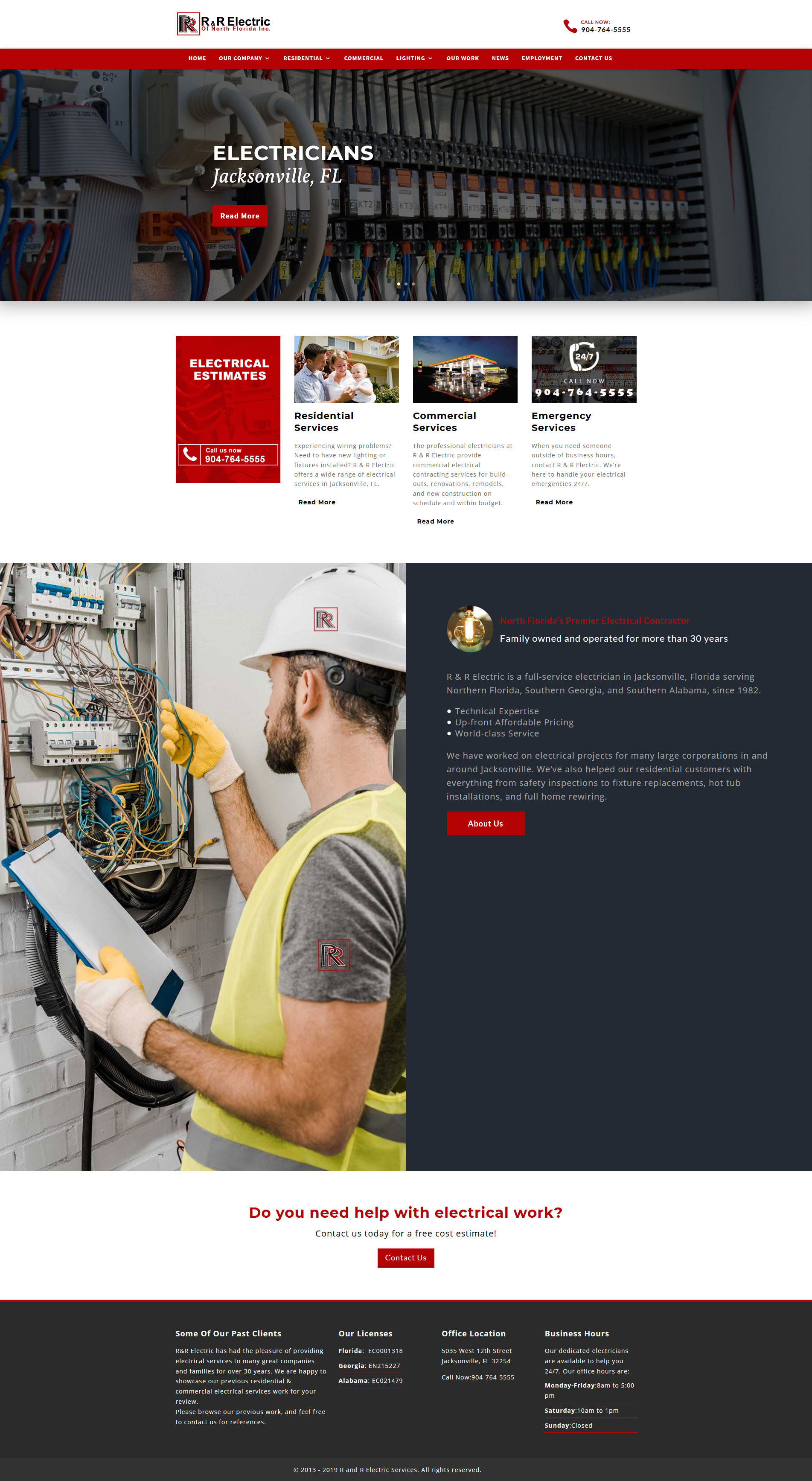 Electricity Company site in Wordpress Professional Application