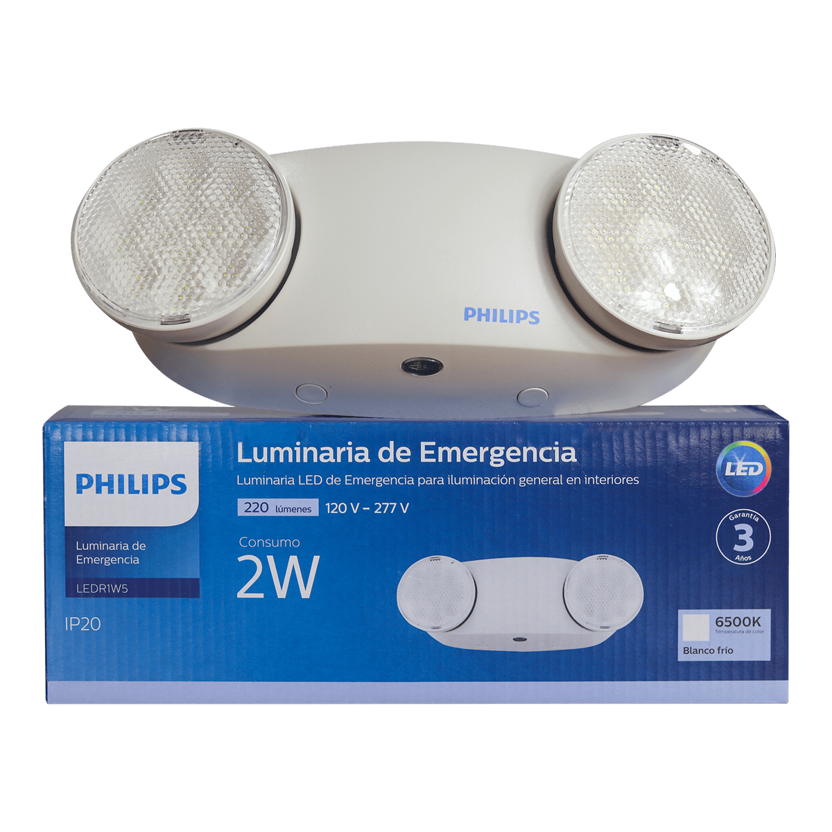 Luminaria de Emergencia 2W 6500K 220Lm (PHILIPS) Proarca