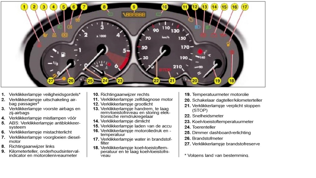Peugeot 206 verlichting dashboard zwak Problemcar.nl